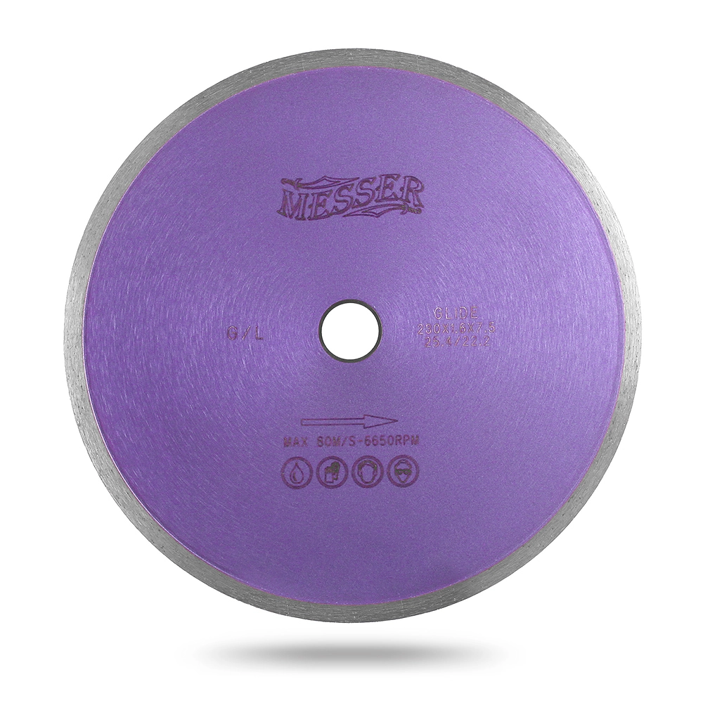 Диск сплошная кромка для резки гранита G/L, мокрый, 230D-1.6T-7.5W-22.2/25.4