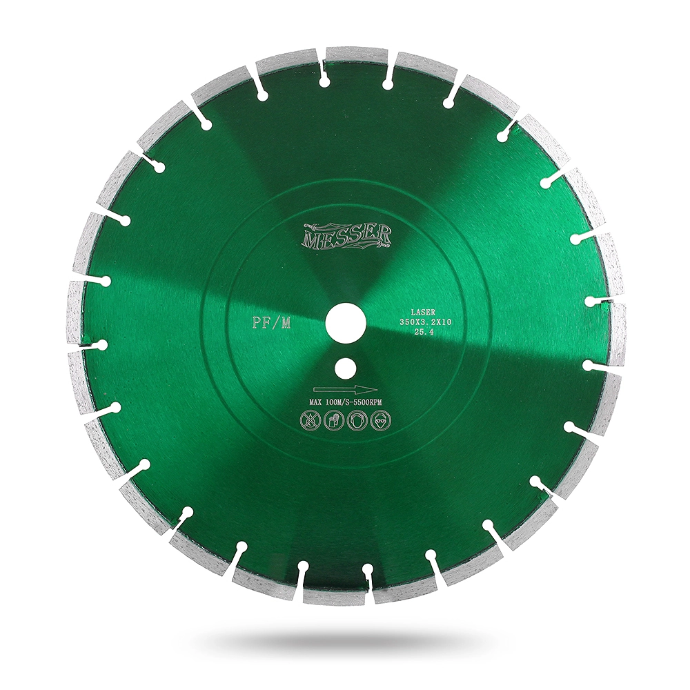 Диск сегментный для резки свежего бетона PF/M, сухой, 350D-3.2T-10W-24S-25.4H Д.О.