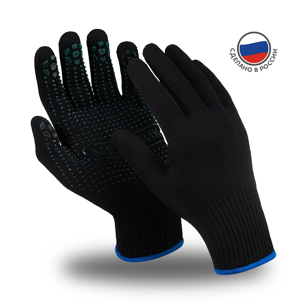 фото перчатки manipula specialist® механик блэк (нейлон/хлопок+пвх), mg-114