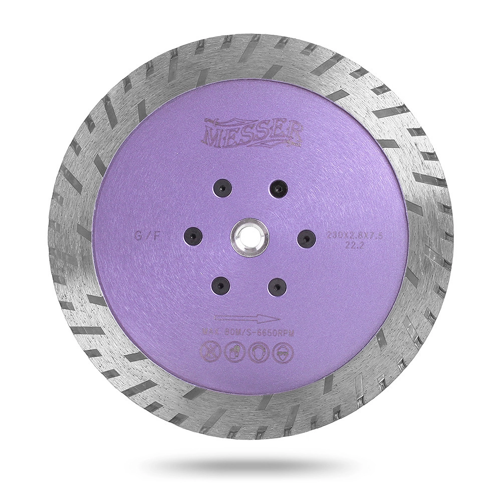 Алмазный диск для резки и шлифовки гранита G/F, сухой, 106D-2.5T-7.5W-22.23-4P