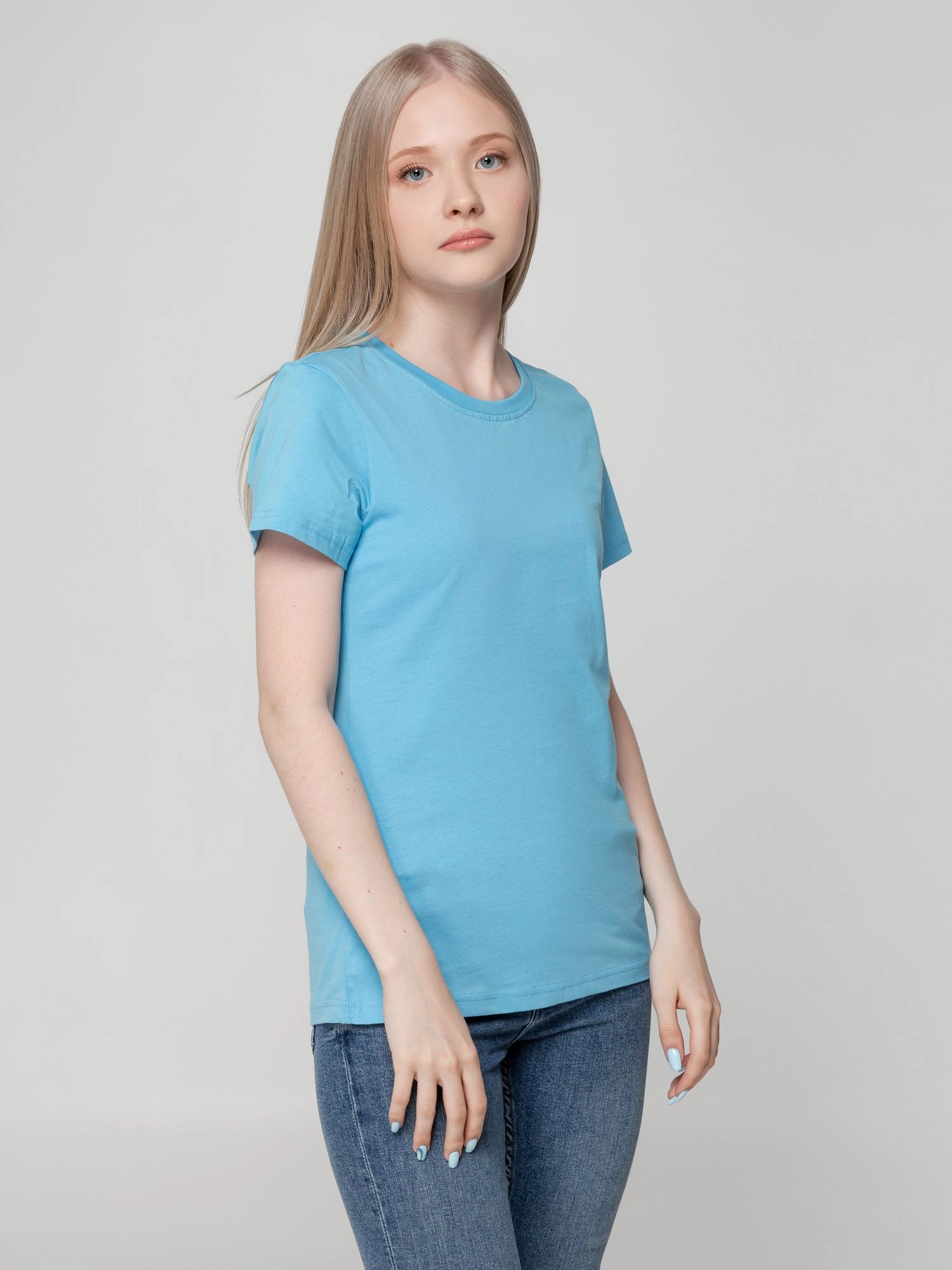 фото футболка женская t-bolka lady, голубой