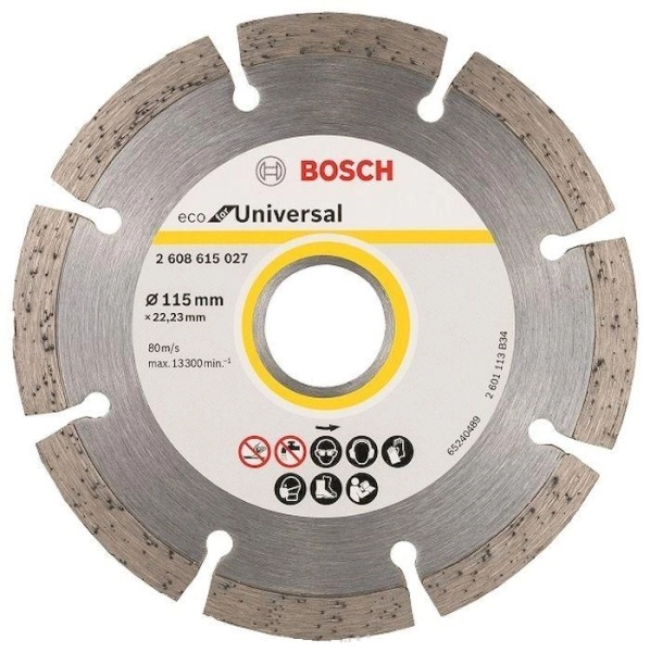 Круг алмазный BOSCH ECO UNIVERSAL 10шт. (2608615040) Ф115х22мм универсальный