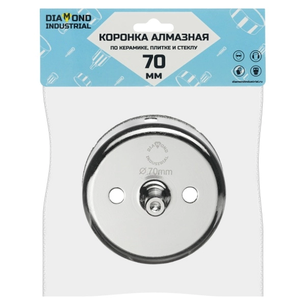 Алмазная коронка по керамике, плитке и стеклу 70 мм Diamond Industrial