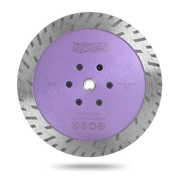 Алмазный диск для резки и шлифовки гранита G/F, сухой, 106D-2.5T-7.5W-22.23-4P
