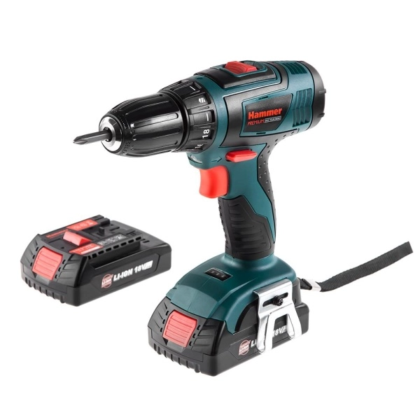 фото дрель аккумуляторная hammer acd185li 2.0 premium