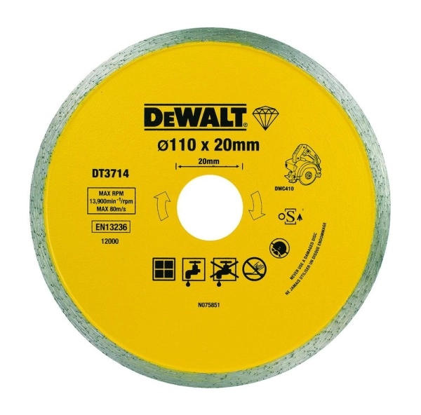 Круг алмазный 110X20X1.6мм, для плиткореза DWC410