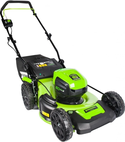 фото аккумуляторная газонокосилка gd60lm46hp (2502807) без аккум и зу