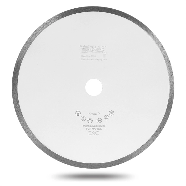 Диск сплошная кромка для резки мрамора M/X, мокрый, 300D-2.6T-10W-32/25,4