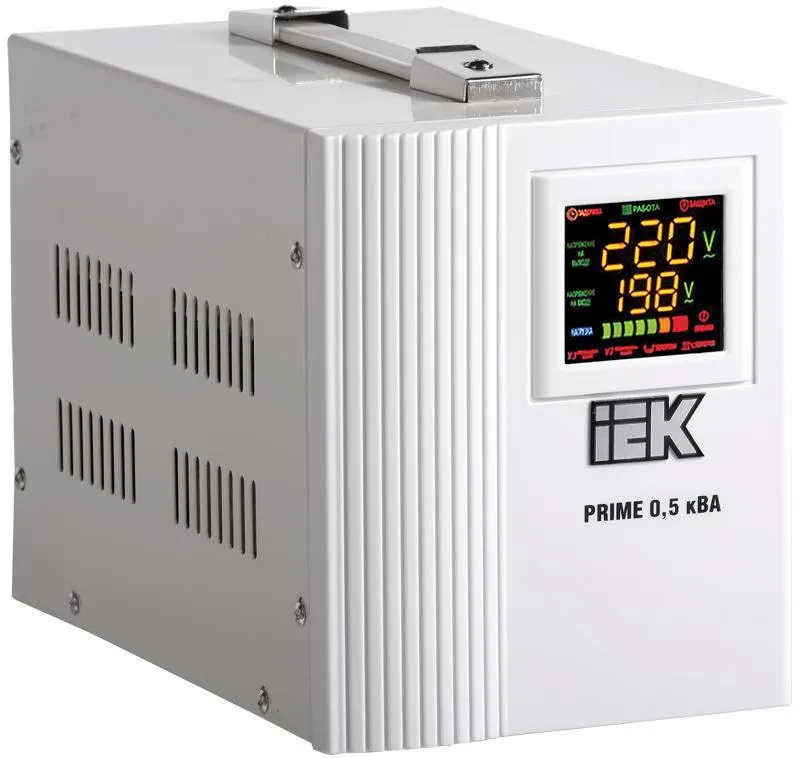фото стабилизатор напряжения iek prime 0.5ква (ivs31-1-00500)