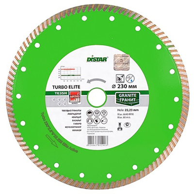 Алмазный диск DISTAR 1A1R TURBO 230X2,6X9X22,23/F ELITE ACTIVE