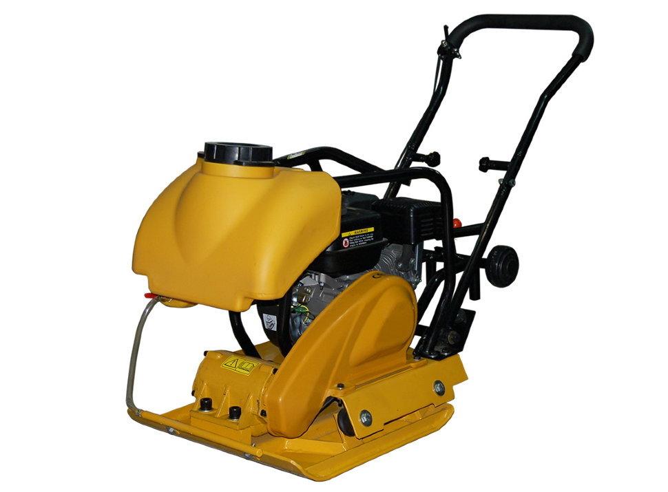 фото виброплита tor c-60(x) 67кг, 15кн (loncin) бак, коврик, колесный комплект