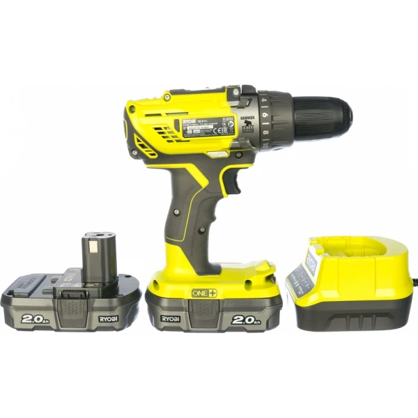 фото ударная дрель-шуруповерт ryobi one+ r18pd3-220s