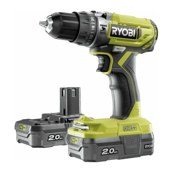 фото ударная дрель-шуруповерт ryobi r18pd2-220s one+