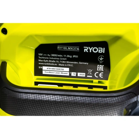 фото газонокосилка ryobi ry18lmx37a-0