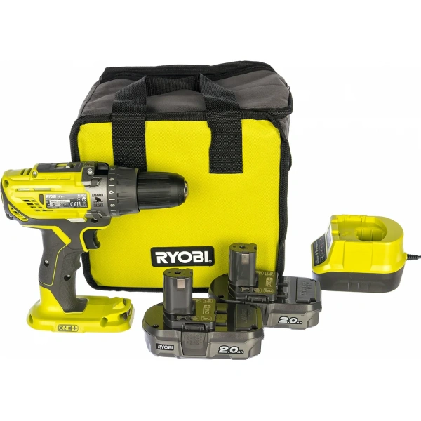 фото ударная дрель-шуруповерт ryobi one+ r18pd3-220s