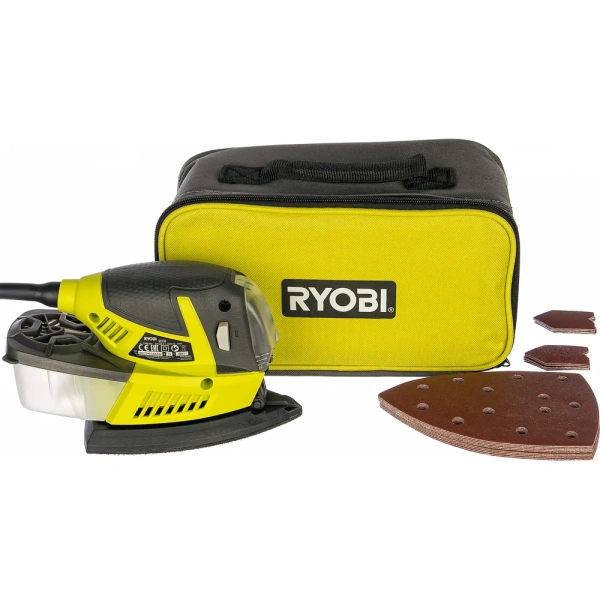 фото дельташлифмашина ryobi + 20 шлифлистов rps100-sa20 5133002906