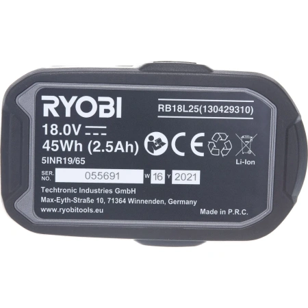 фото аккумулятор ryobi one+ rb18l25